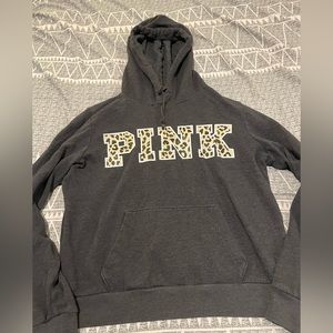 VS PINK hoodie gray